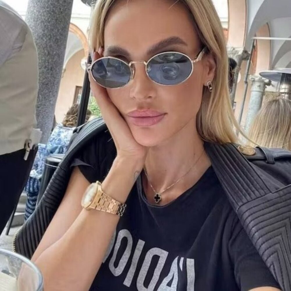 Prada Sunglasses Sunnies PR 65ZS ZVN09T Pale gold 55-20-140 Metal Front